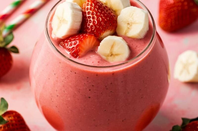 Strawberry Banana Smoothie without Yogurt