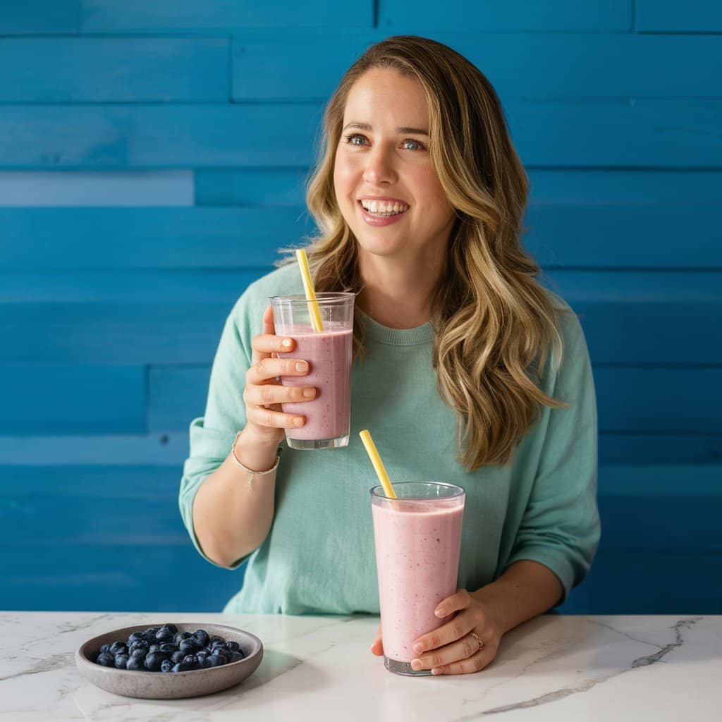 banana and blueberry smoothie